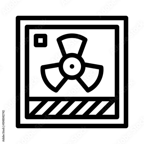 Gamma Radiation line icon