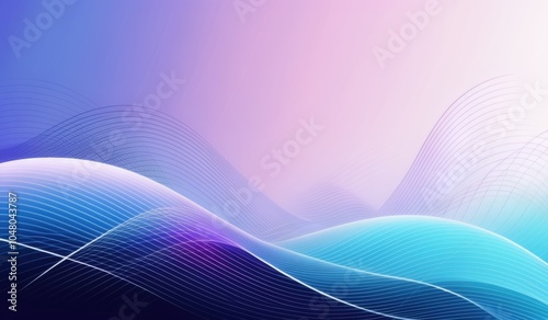 abstract background with wavy lines and a blue and purple background