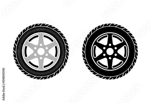 tire auto car wheel icon vector design template