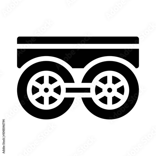 Train Wheels glyph icon