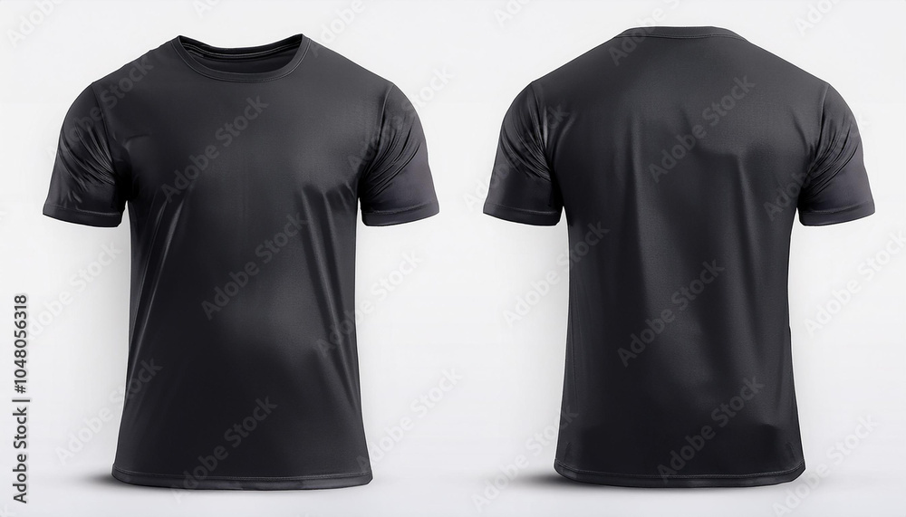 Black tshirt mockup on white background Black tshirt mockup on white background