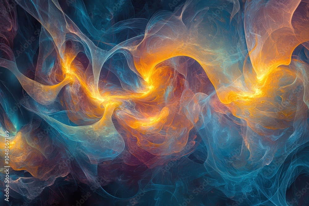 Luminous Abstract Swirling Patterns in Vibrant Smoke Colors Luminous Abstract Swirling Patterns in Vibrant Smoke Colors