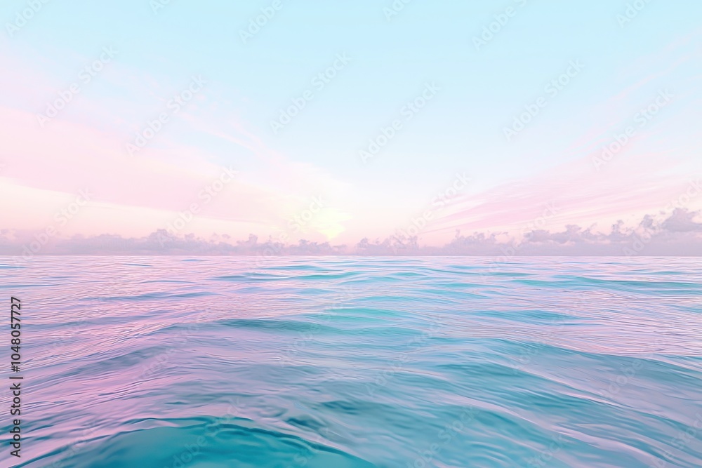 Fototapeta premium Serene Ocean View Under Colorful Sky