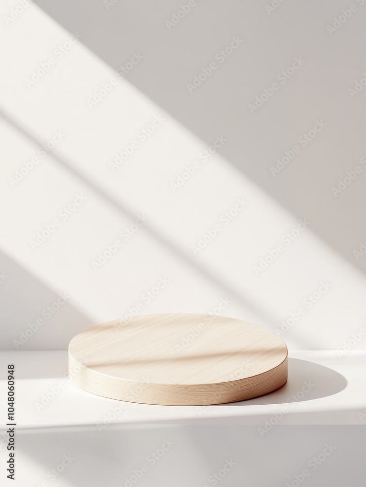 Elegant polished wooden podium accentuated with metallic details in soft natural light for modern presentation settings Elegant polished wooden podium accentuated with metallic details in soft natural light for modern presentation settings