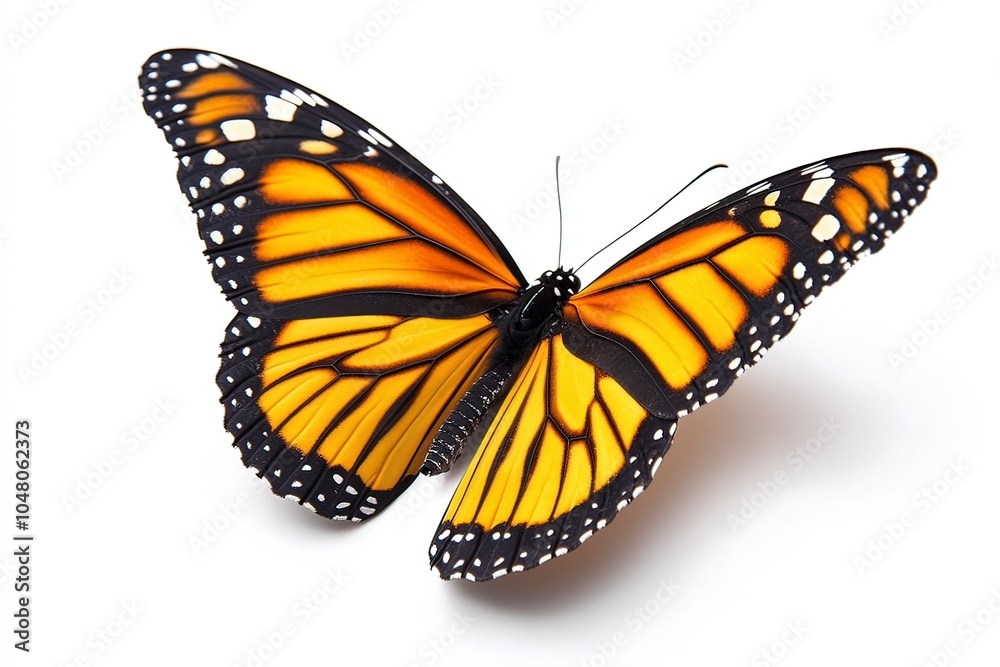 Obraz premium One Monarch Butterfly with generative ai