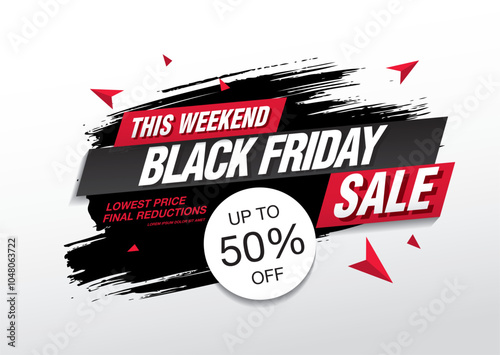 Black friday sale banner vector graphic design