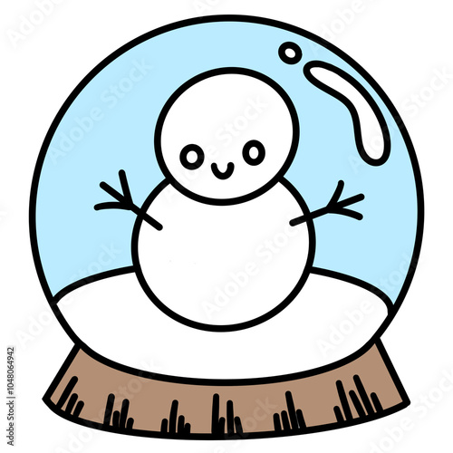 Christmas snowman snowball