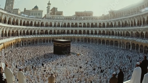 Pilgrims Praying in Unison at Masjid al Haram