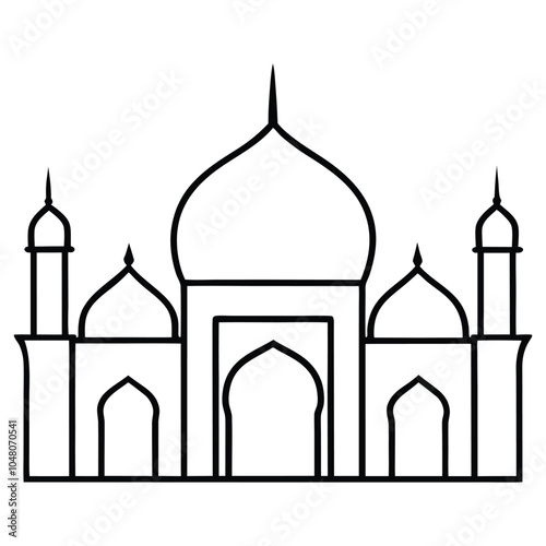 Islamic Architecture Mosque Line Drawing