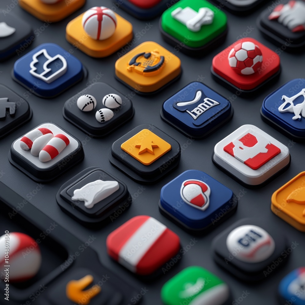 3D Illustrated Sports App Icon Set 3D Illustrated Sports App Icon Set