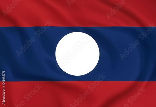 laos flag waving 