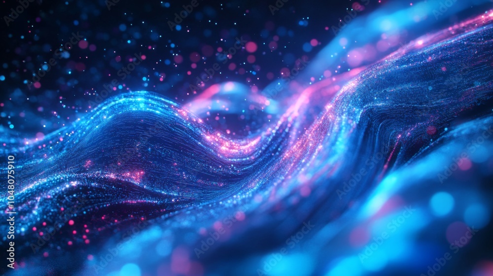 A vibrant digital network in Crimea showcases the integration of big data within a cyber landscape, emphasizing technological advancement and innovation in the region.