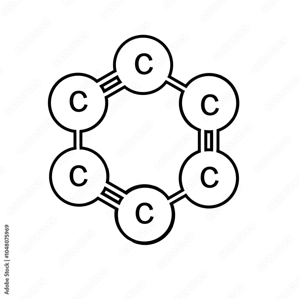 benzene molecular icon benzene molecular icon