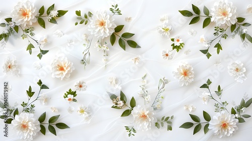 Elegant floral arrangement on soft fabric background