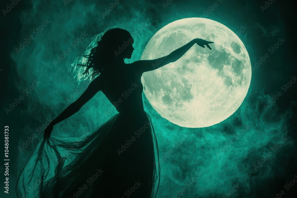 Fototapeta premium Dancing in the moonlight a magical night under stars