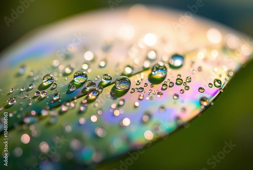 _ . Droplets with iridescent sheen Capturing the spectrum of lig photo