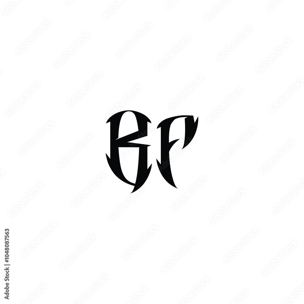BF monogram logo design letter text name symbol monochrome logotype alphabet character simple logo