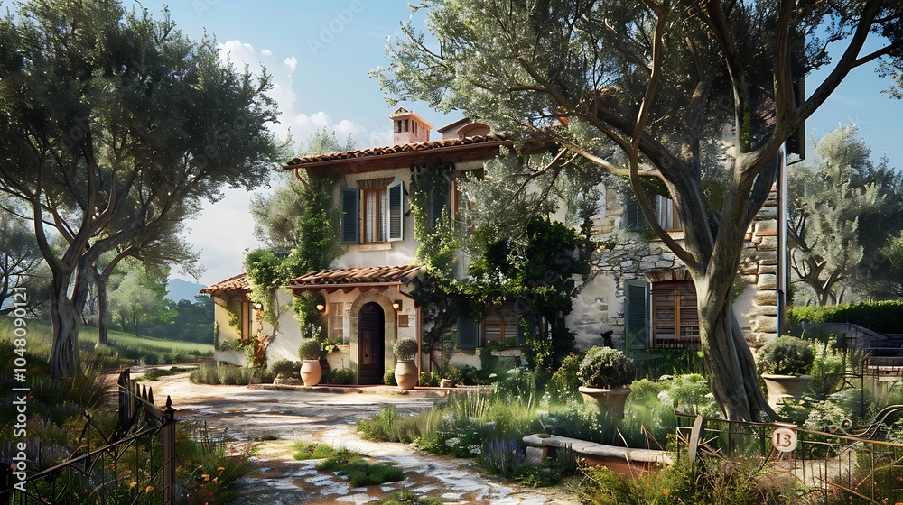 Beautiful villa in the middle of the lavender field. Beautiful villa in the middle of the lavender field.