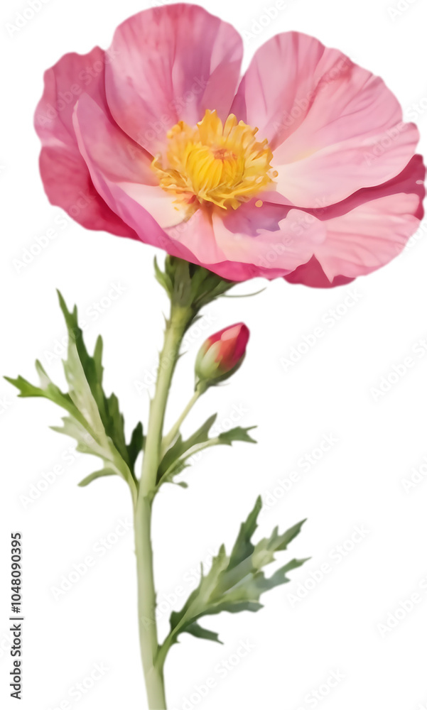 Fototapeta premium Sun Rose flowers display vibrant deep pink.