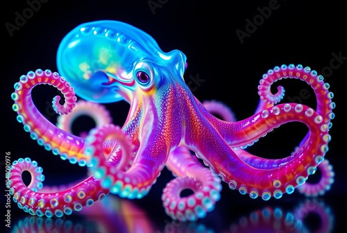 Octopus HologramOctopus changing color and texture showcasing it