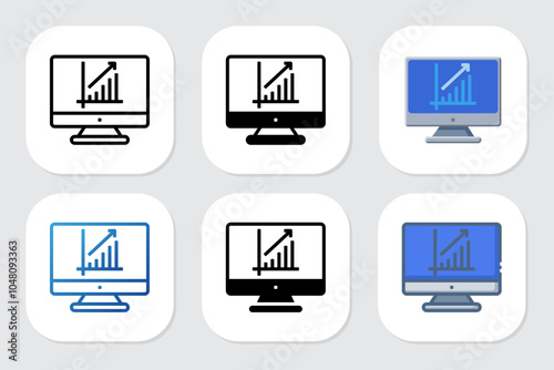 growth icons with various design styles