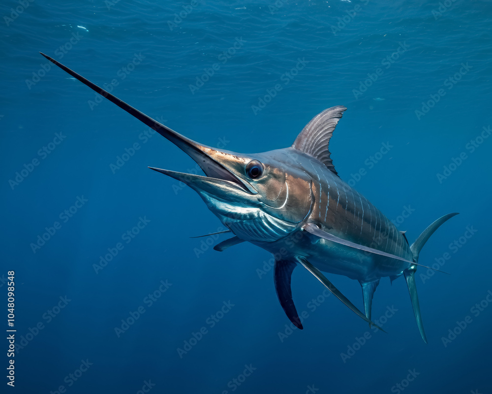 Obraz premium The Indo-Pacific sailfish Istiophorus Platypterus is a sailfish native to the Indian and Pacific Oceans.