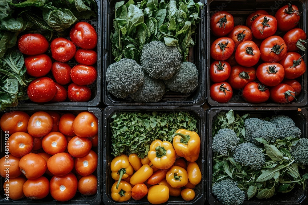 Fresh Produce in Black Trays Fresh Produce in Black Trays
