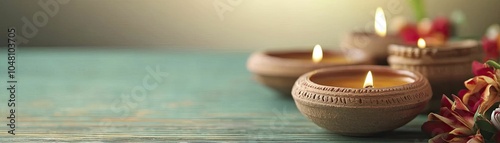 Close-up of Diwali puja rituals featuring sacred items, vibrant colors and textures, highlighting the essence of spiritual devotion. photo