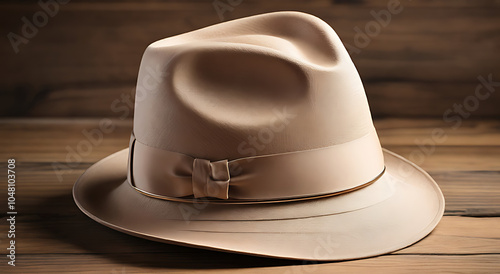 A bohemian-style, wide-brim sun hat with a woven texture, placed on a beach background, capturing a relaxed, summer vibe.