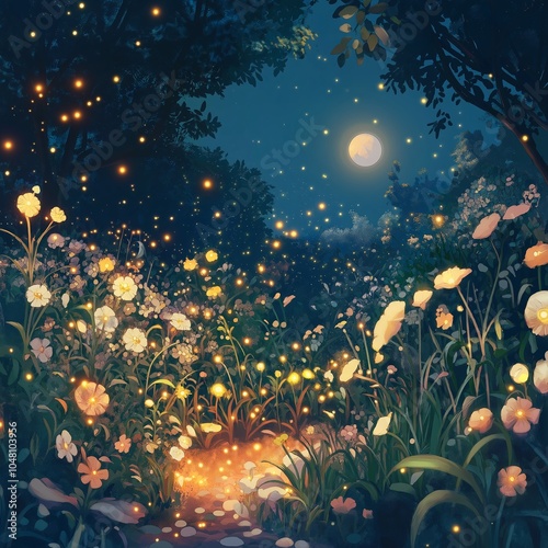 nice painting of A peaceful night