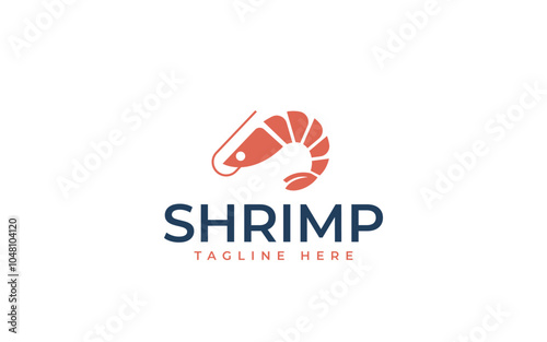 shrimp logo design vector illustration