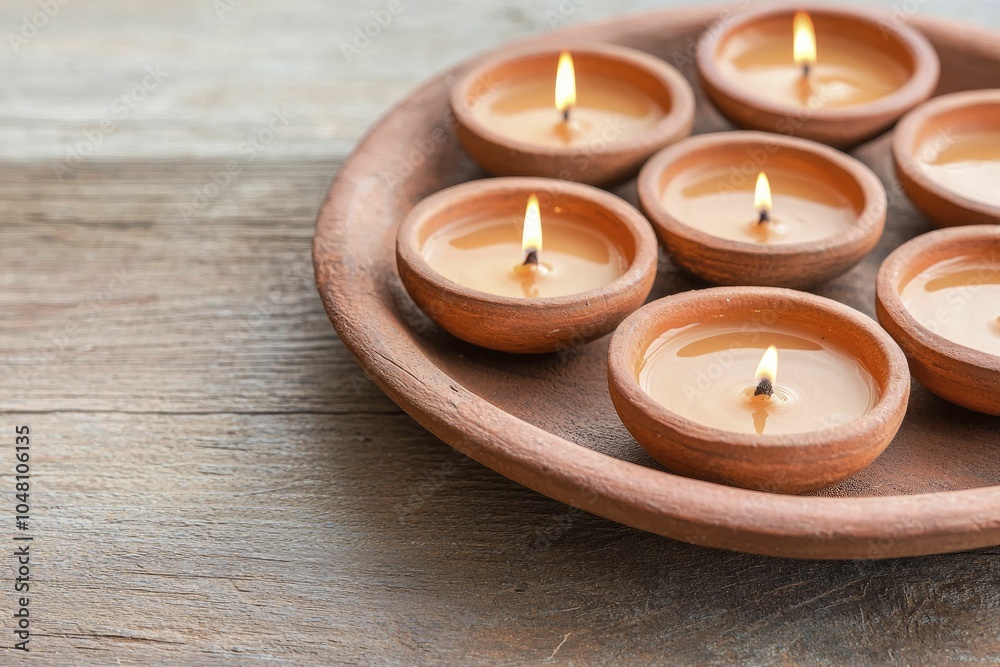 The importance of diyas shines through in their patterned arrangement, creating a captivating artistic display and a sense of serene balance. The importance of diyas shines through in their patterned arrangement, creating a captivating artistic display and a sense of serene balance.