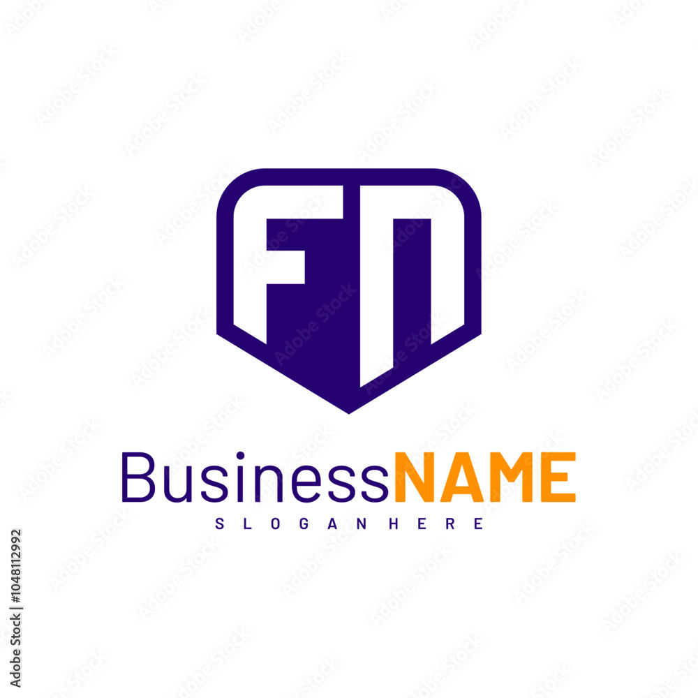 Obraz premium Initial FN logo design vector illustration, Creative letter FN logo concepts