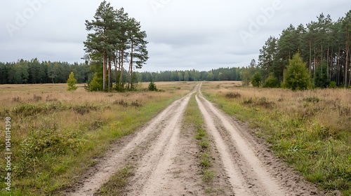 A serene path through nature exploring the tranquility of an open road surrounded by lush greenery and stillness