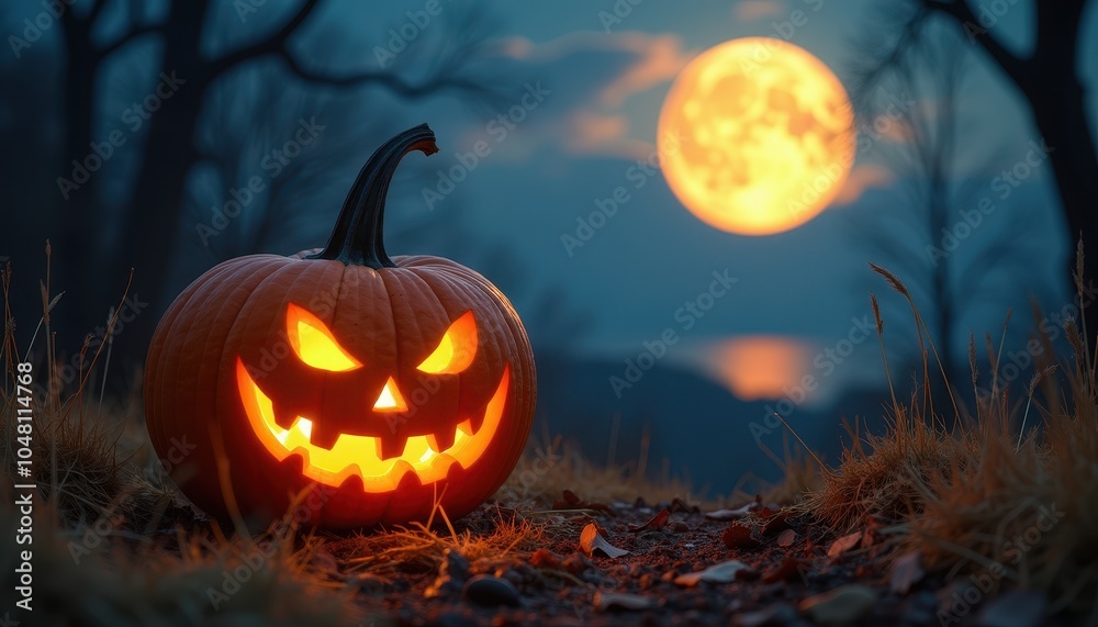 Crafting a glowing pumpkin masterpiece during a full moon night with eerie shadows and the perfect carved design on Halloween. Crafting a glowing pumpkin masterpiece during a full moon night with eerie shadows and the perfect carved design on Halloween.