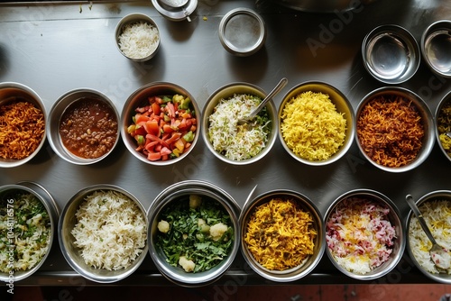 biryani indian food by generative ai photo