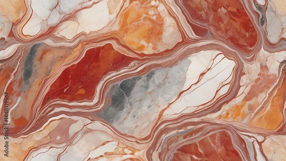 Obraz premium minimalist, abstract style with a soft, pastel color palette uniform texture that covers the entire frame, featuring a smooth gradient of light pink and beige tones