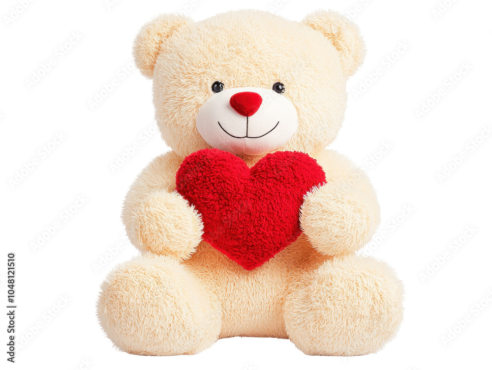 Cute Plush Bear Holding a Heart Cute Plush Bear Holding a Heart