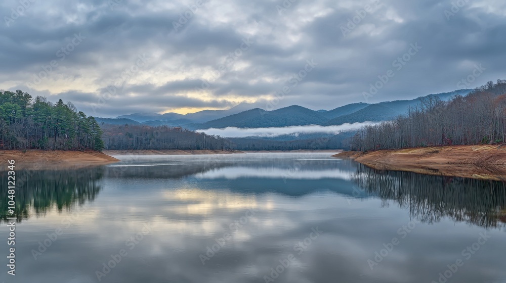 Dawn's Embrace: Tranquil Reflections on a Lake