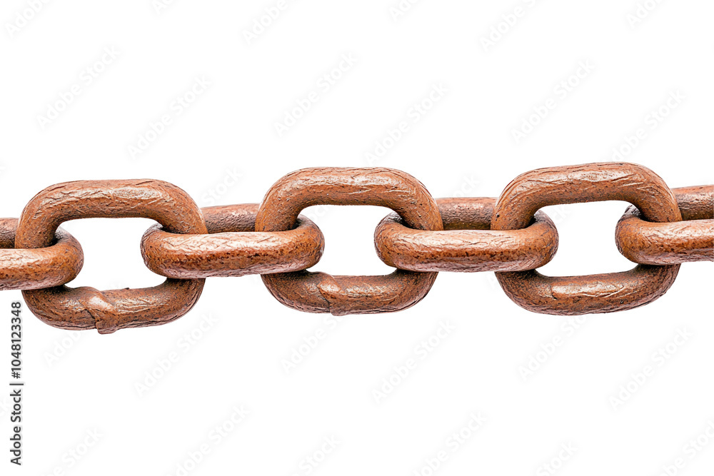Fototapeta premium Strong Metal Chain Links Close-up Image