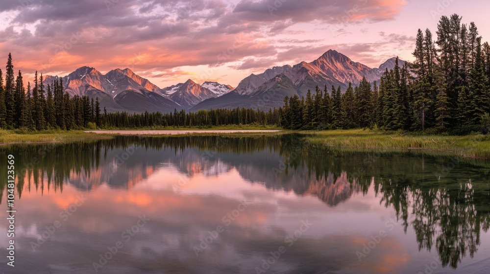Dawn's Embrace: Tranquil Reflections on a Lake Dawn's Embrace: Tranquil Reflections on a Lake