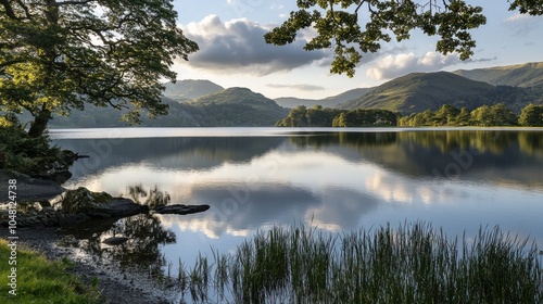 Dawn's Embrace: Tranquil Reflections on a Lake