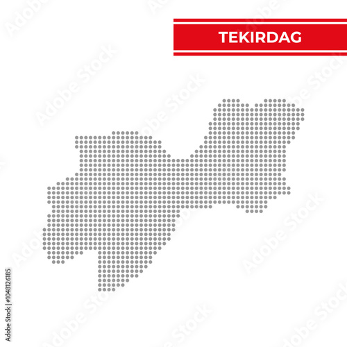 Dotted map of Tekirdag is a province of Turkiye photo