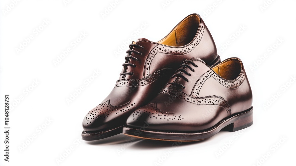 Brown Leather Brogue Oxfords with Black Laces Brown Leather Brogue Oxfords with Black Laces