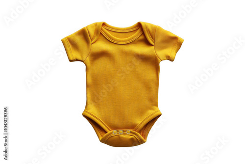 Obraz na płótnie Yellow baby onesie isolated on transparent background, png file, no background png file w salonie