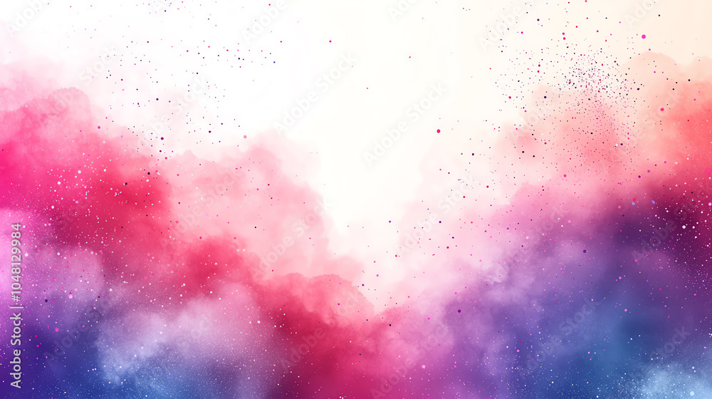 Artistic display of pink, purple, and blue powder burst, creating a dreamy cloud-like formation against a light background; vibrant hues, soft gradients, and dynamic energy with in Artistic display of pink, purple, and blue powder burst, creating a dreamy cloud-like formation against a light background; vibrant hues, soft gradients, and dynamic energy with in