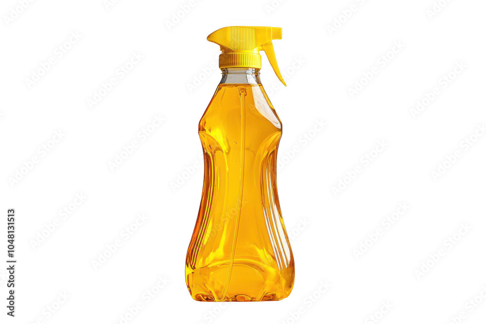 Yellow cleaning solution bottle isolated on transparent background, png file, no background png file Yellow cleaning solution bottle isolated on transparent background, png file, no background png file