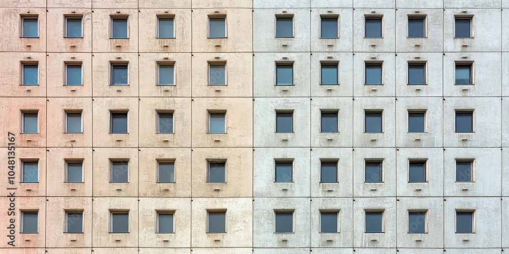 Abstract Architecture with Symmetrical Window Patterns Abstract Architecture with Symmetrical Window Patterns
