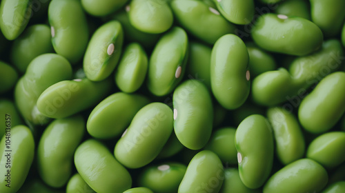 Close up texture of green beans, fresh, organic, healthy, and delicious.