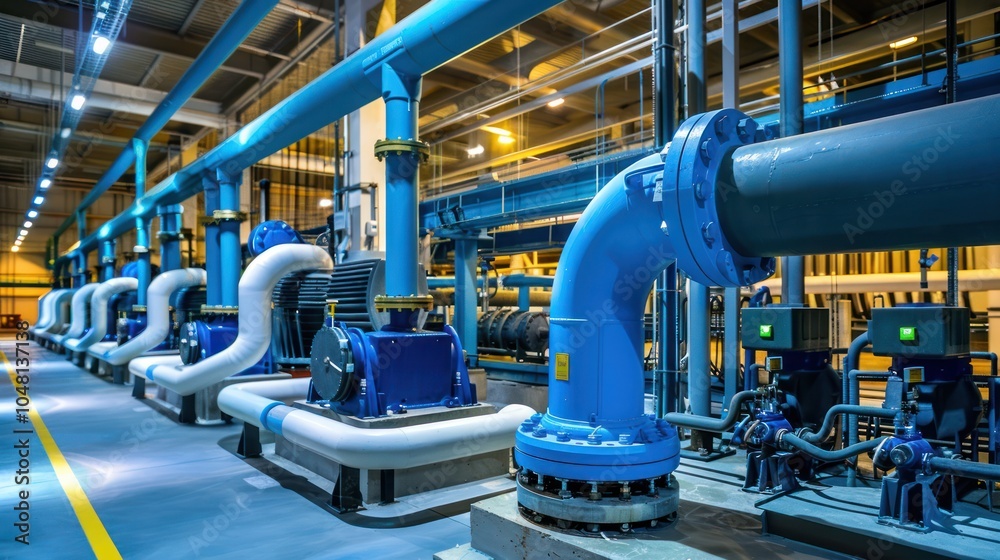 Industrial Piping System in a Modern Facility Industrial Piping System in a Modern Facility